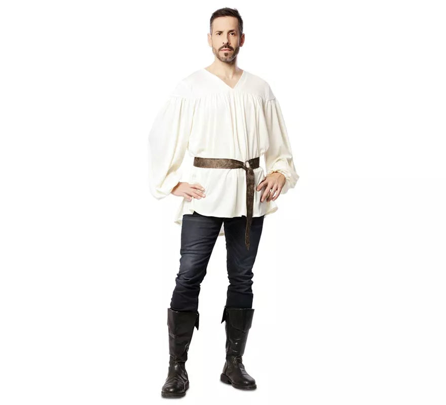 Disfraz o Camisa Medieval con cinturón para hombre