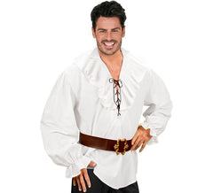 Fato ou camisa de pirata branco para homens