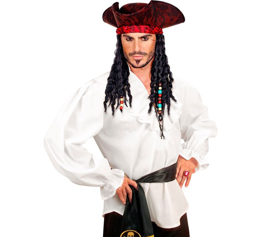 Translation missing: pt-PT.Disfraz o Camisa Pirata blanca para hombre