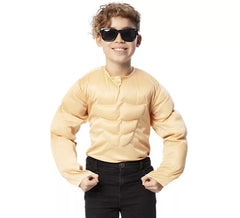 Fato ou T-shirt com Músculos de Homem Forte para criança