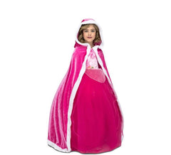 Capa princesa rosa para menina