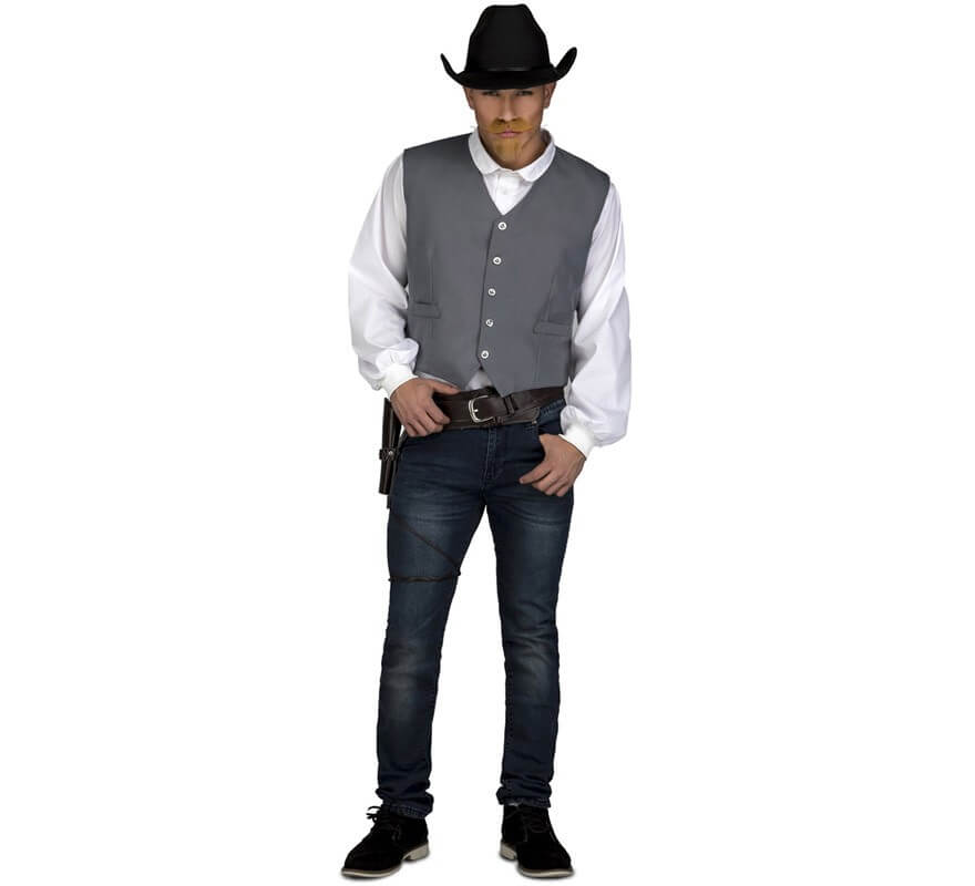 Translation missing: pt-PT.Chaleco Gris de Vaquero para hombre
