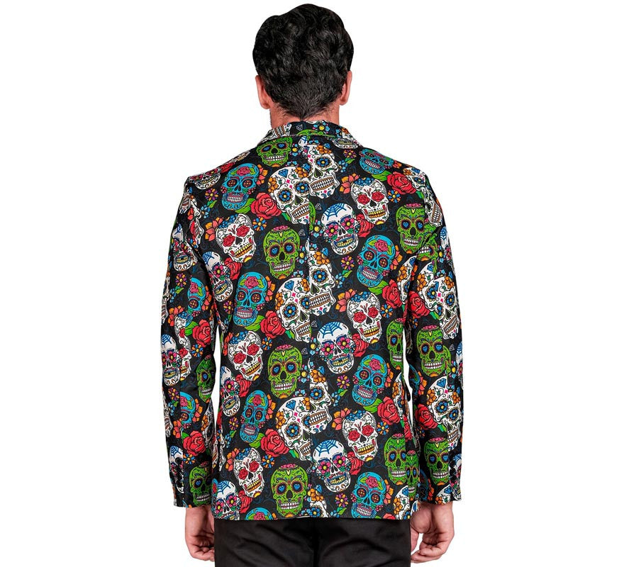 Translation missing: pt-PT.Chaqueta de Día de los Muertos multicolor para hombre