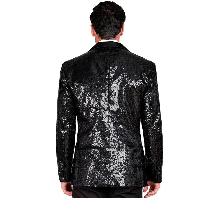 Translation missing: pt-PT.Chaqueta de Fiesta negro con lentejuelas para hombre