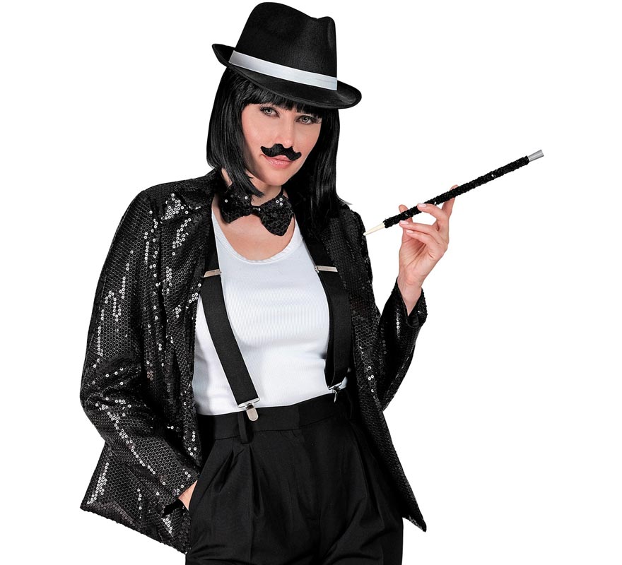 Translation missing: pt-PT.Chaqueta de Fiesta negro con lentejuelas para mujer