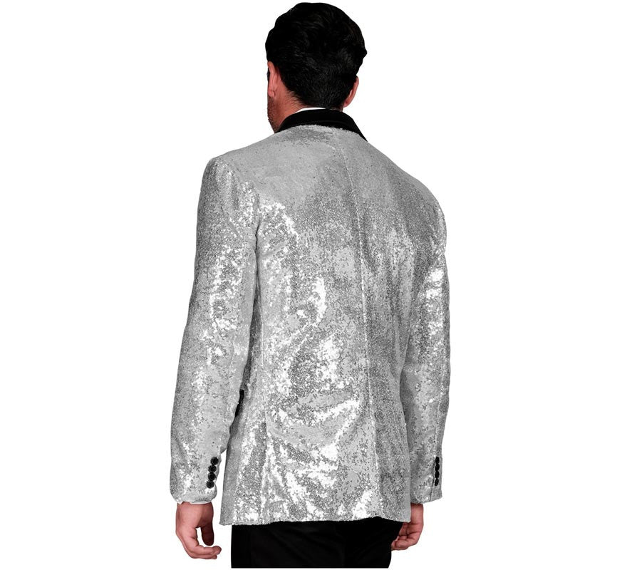 Translation missing: pt-PT.Chaqueta de Fiesta plateado y negro para hombre