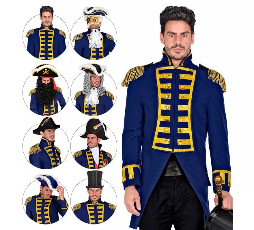 Translation missing: pt-PT.Disfraz o Chaqueta de Frac Blue Parade para hombre