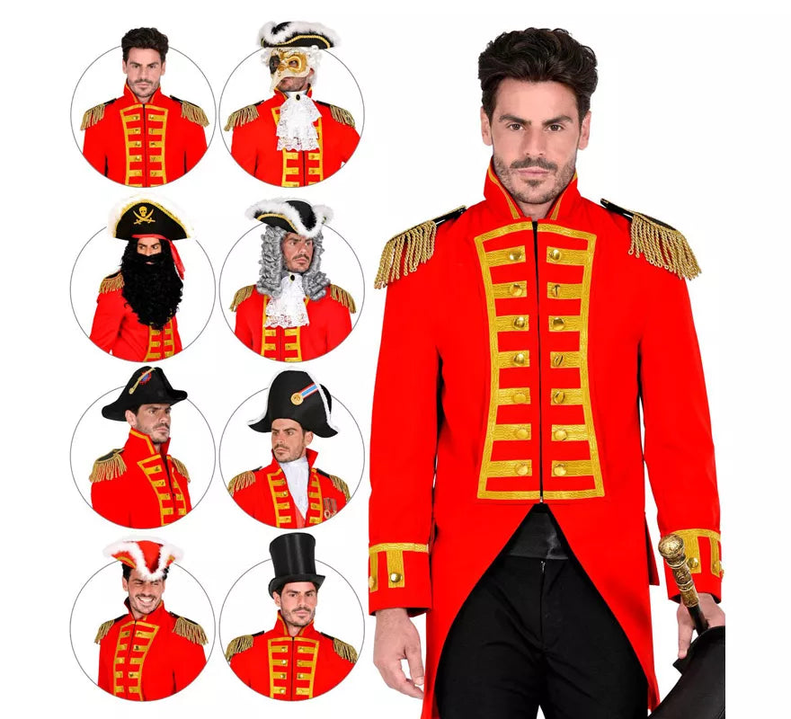 Translation missing: pt-PT.Disfraz o Chaqueta de Frac Red Parade para hombre