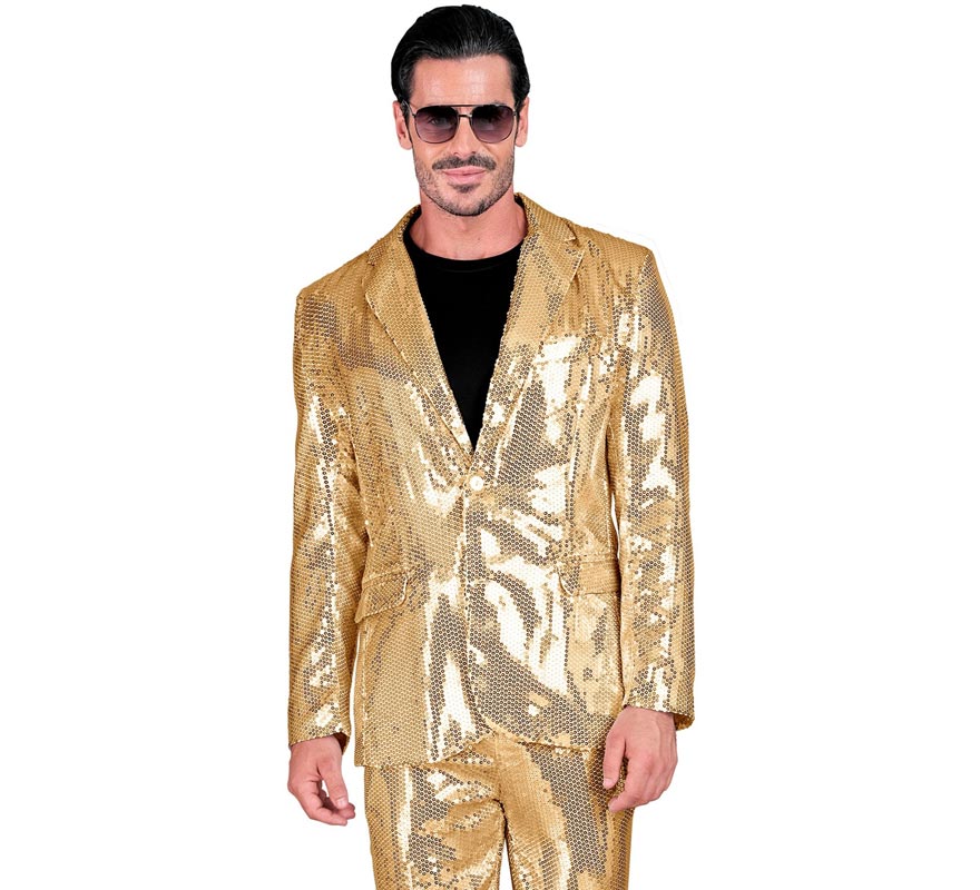 Translation missing: pt-PT.Chaqueta de Moda Disco dorada para hombre