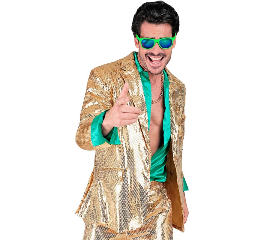 Translation missing: pt-PT.Chaqueta de Moda Disco dorada para hombre