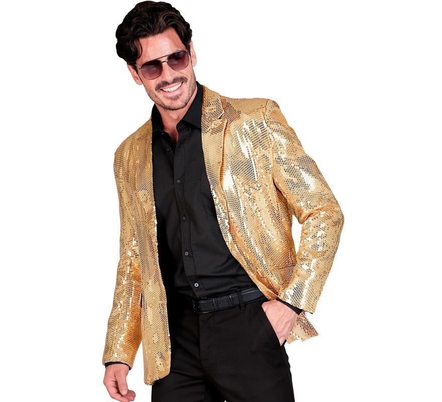 Translation missing: pt-PT.Chaqueta de Moda Disco dorada para hombre