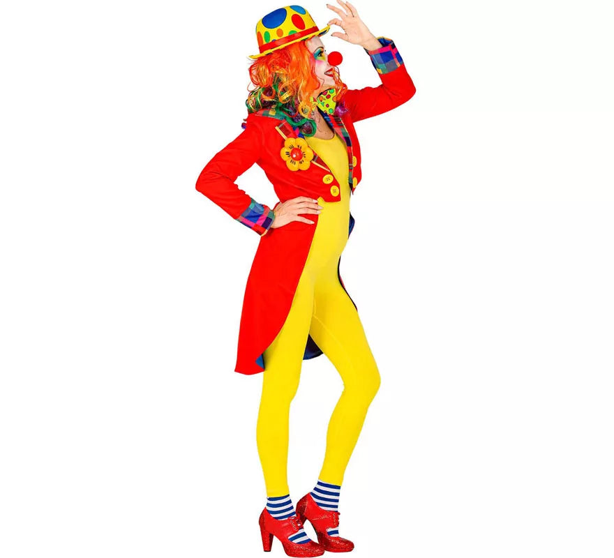 Translation missing: pt-PT.Disfraz o Chaqueta de Payaso Rojo y Amarillo para mujer