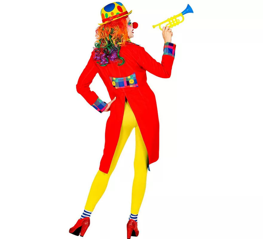 Translation missing: pt-PT.Disfraz o Chaqueta de Payaso Rojo y Amarillo para mujer