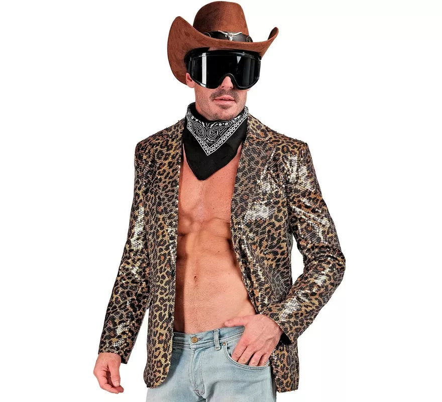 Translation missing: pt-PT.Disfraz o Chaqueta Fiesta animal print leopardo clásico para hombre