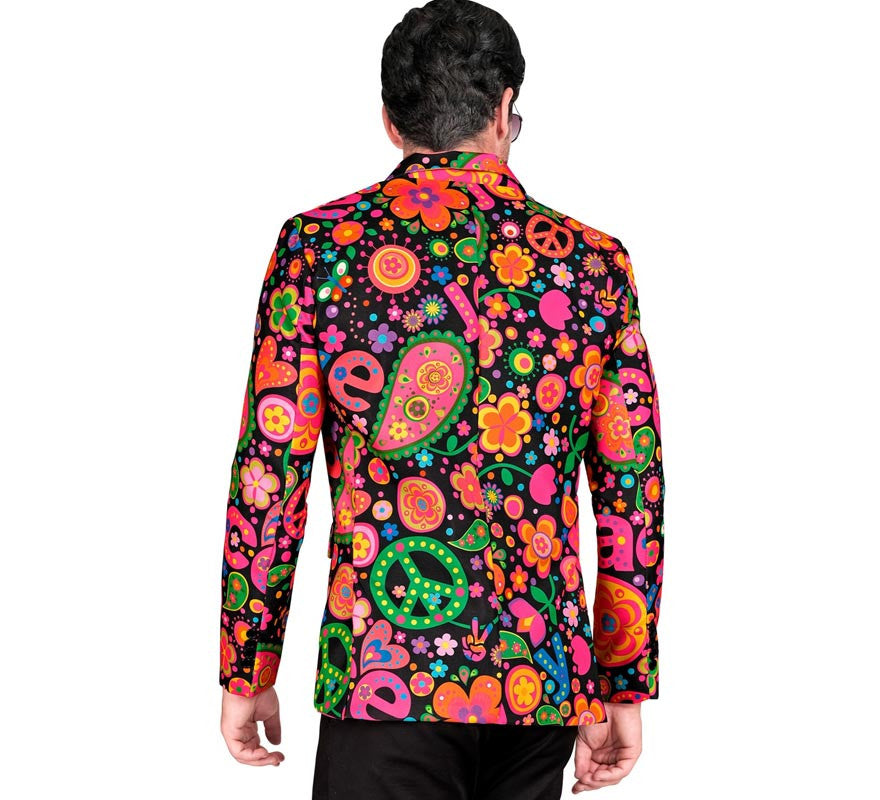 Translation missing: pt-PT.Chaqueta Fiesta Peace Hippie multicolor para hombre