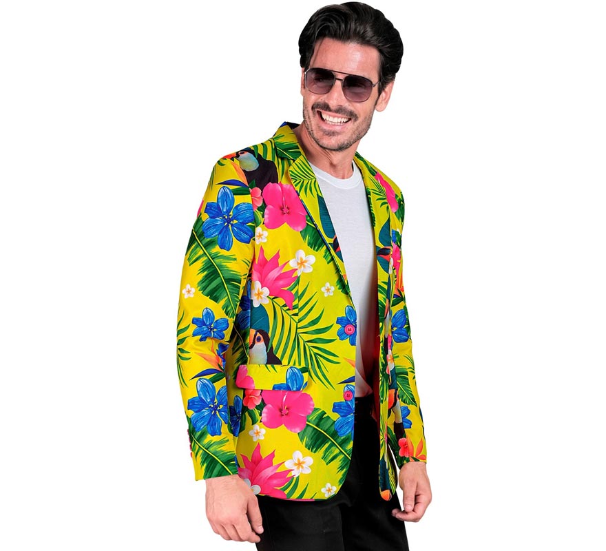 Translation missing: pt-PT.Chaqueta Fiesta Tropical amarillo para hombre