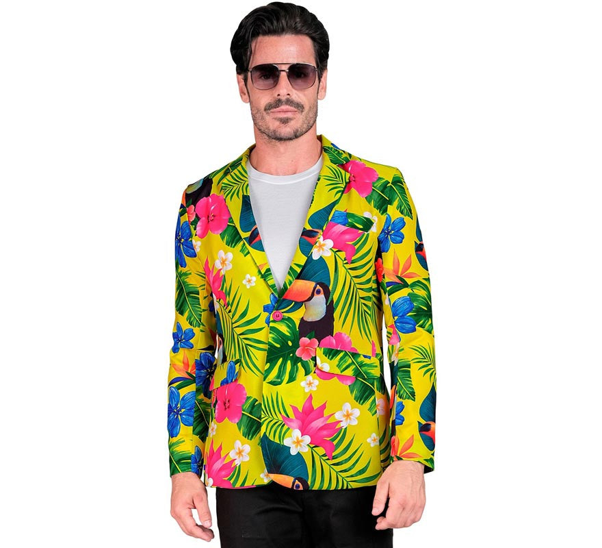 Translation missing: pt-PT.Chaqueta Fiesta Tropical amarillo para hombre