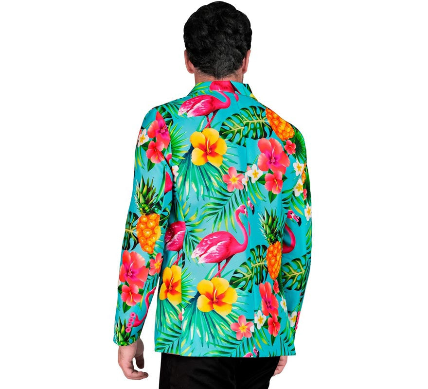 Translation missing: pt-PT.Chaqueta Fiesta Tropical turquesa para hombre