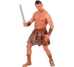 Fato ou saia de gladiador de couro sintético para homens