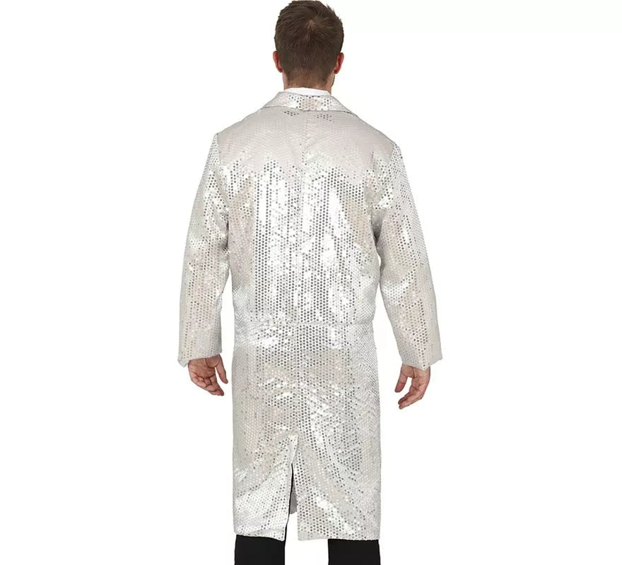 Translation missing: pt-PT.Disfraz o Frac con lentejuelas plateado para hombre