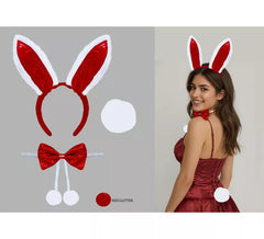 Fato ou kit de coelhinho de Natal para mulher