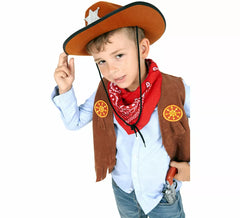 Fato ou kit de cowboy para crianças