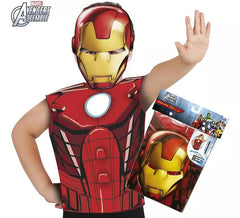 Fato ou kit do Homem de Ferro para criança: Máscara e camiseta