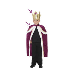 Kit Rei Traje ou Mago: Manto e Coroa para menino