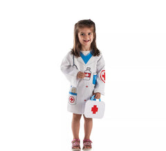 Fantasia ou kit DIY de médico faça você mesmo para crianças