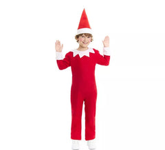 Fato de duende de Natal maroto ou Jersey com chapéu para crianças