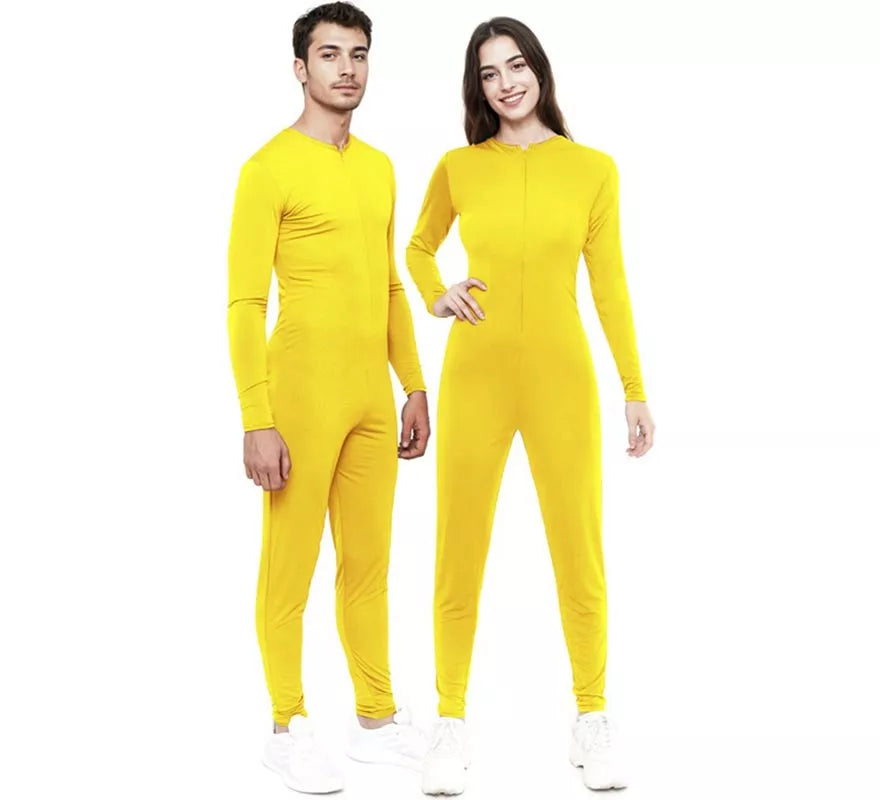 Translation missing: pt-PT.Disfraz o Mono amarillo cierre frontal para adulto