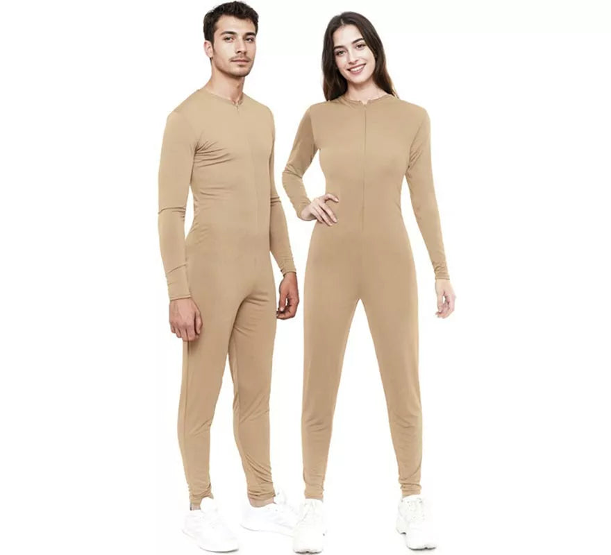 Translation missing: pt-PT.Disfraz o Mono beige cierre frontal para adulto