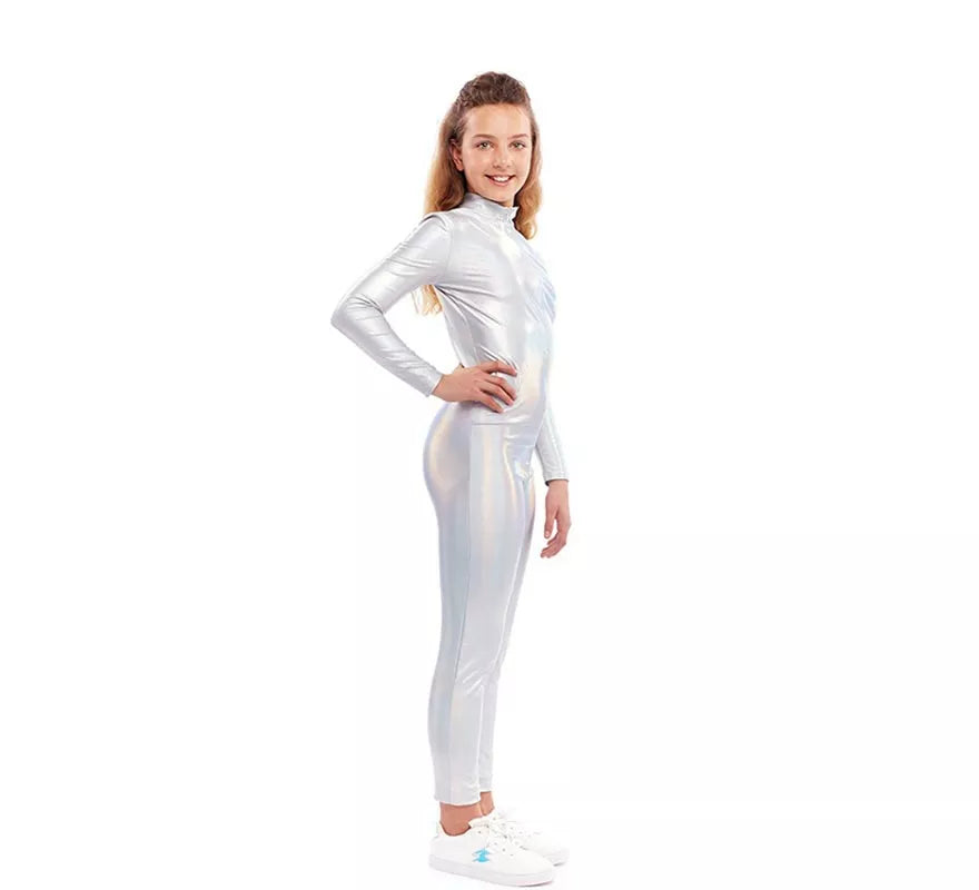 Translation missing: pt-PT.Disfraz o Mono Metálico holográfico para niña