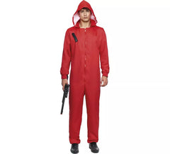 Fato ou macacão vermelho de trabalhador para homem