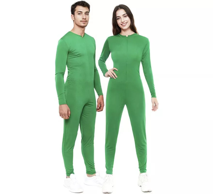 Translation missing: pt-PT.Disfraz o Mono verde cierre frontal para adulto