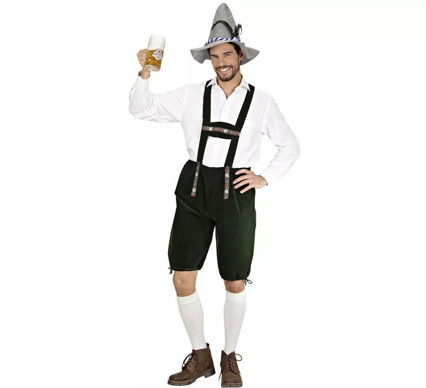 Translation missing: pt-PT.Disfraz o Peto Lederhosen de Bávaro oscuro para hombre