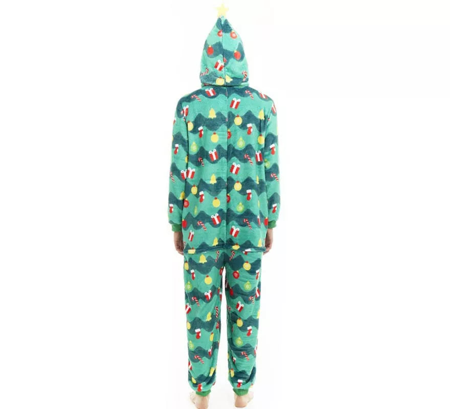 Translation missing: pt-PT.Disfraz o Pijama Árbol de Navidad con capucha para adulto