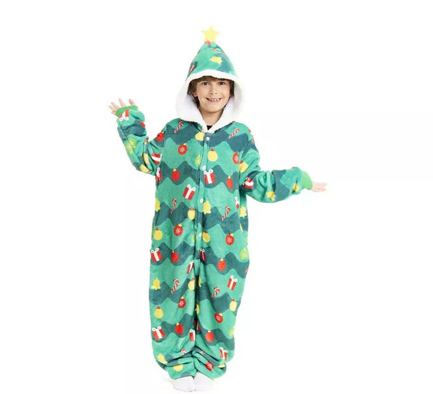 Translation missing: pt-PT.Disfraz o Pijama Árbol de Navidad con capucha para niños
