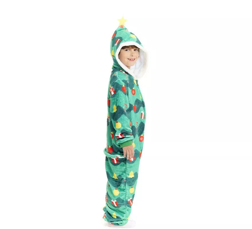 Translation missing: pt-PT.Disfraz o Pijama Árbol de Navidad con capucha para niños