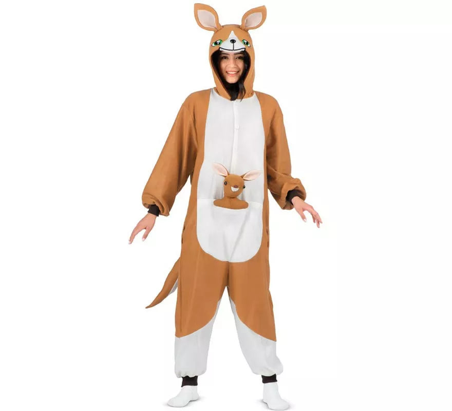 Translation missing: pt-PT.Disfraz o Pijama de Canguro con capucha y peluche para adulto