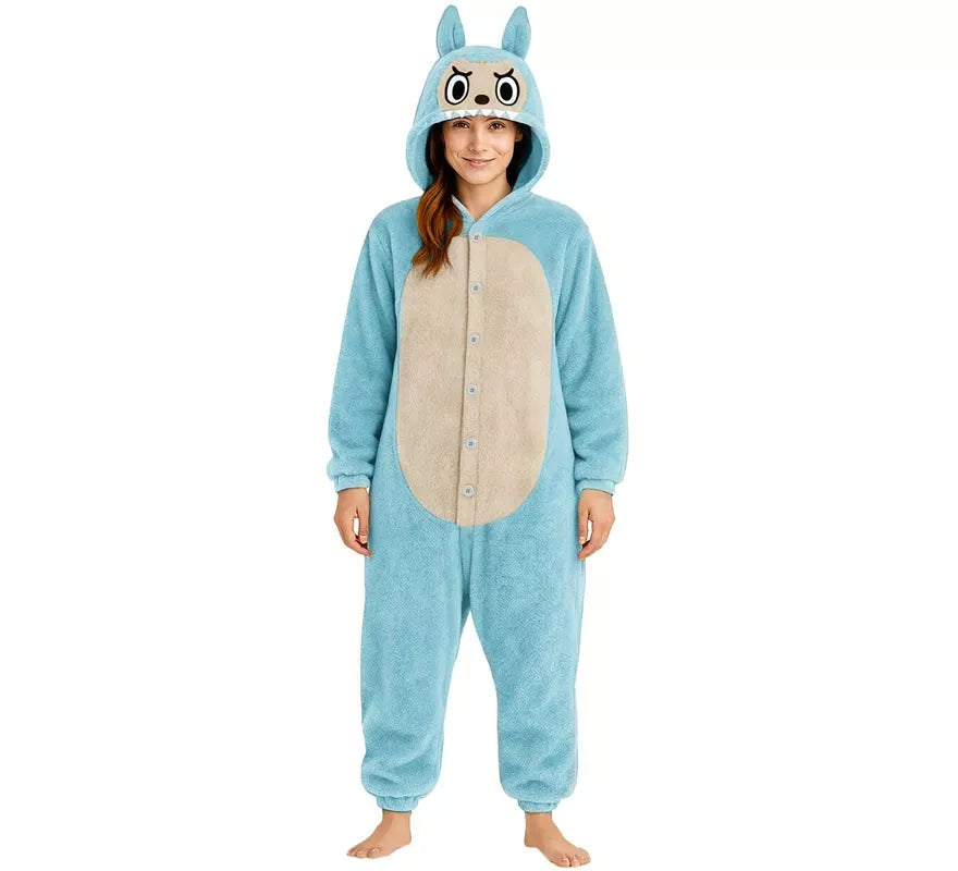 Translation missing: pt-PT.Disfraz o Pijama de Monstruo Lulú azul para mujer
