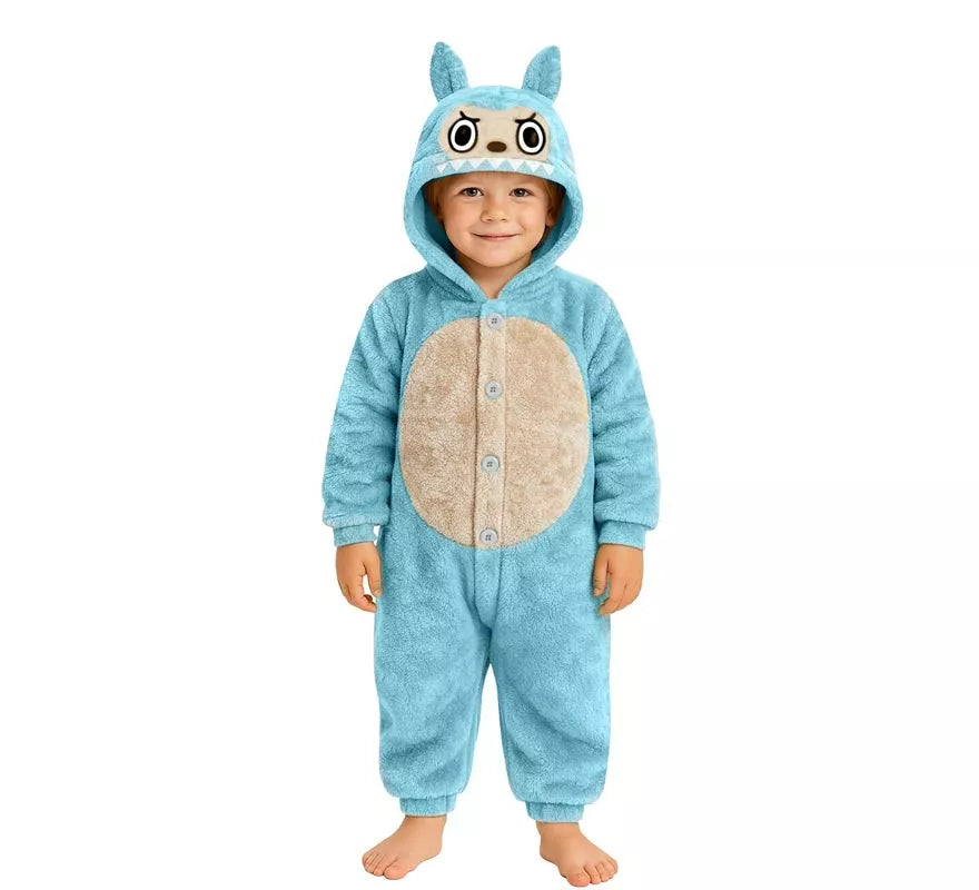 Translation missing: pt-PT.Disfraz o Pijama de Monstruo Lulú azul para niños