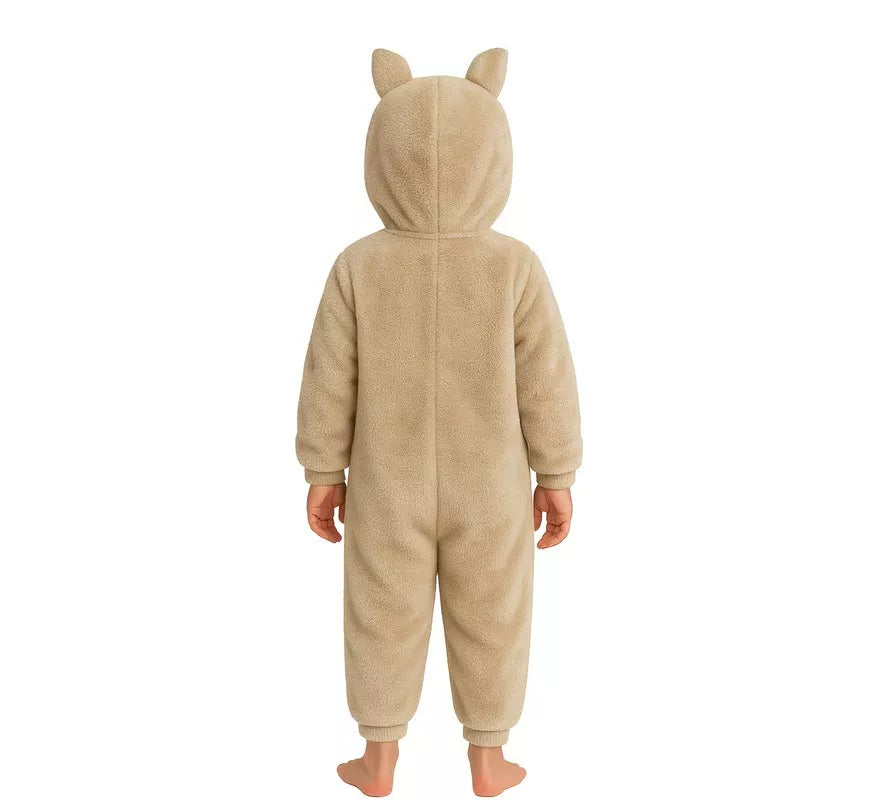 Translation missing: pt-PT.Disfraz o Pijama de Monstruo Lulú beige para niños