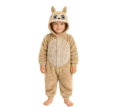 Fato ou pijama infantil da Lulu, a Monstrinha, na cor bege.