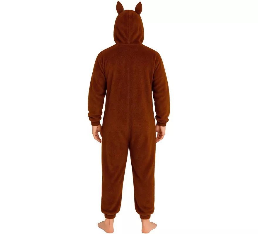 Translation missing: pt-PT.Disfraz o Pijama de Monstruo Lulú marrón para hombre