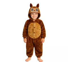 Fato ou pijama infantil do monstro Lulu marrom