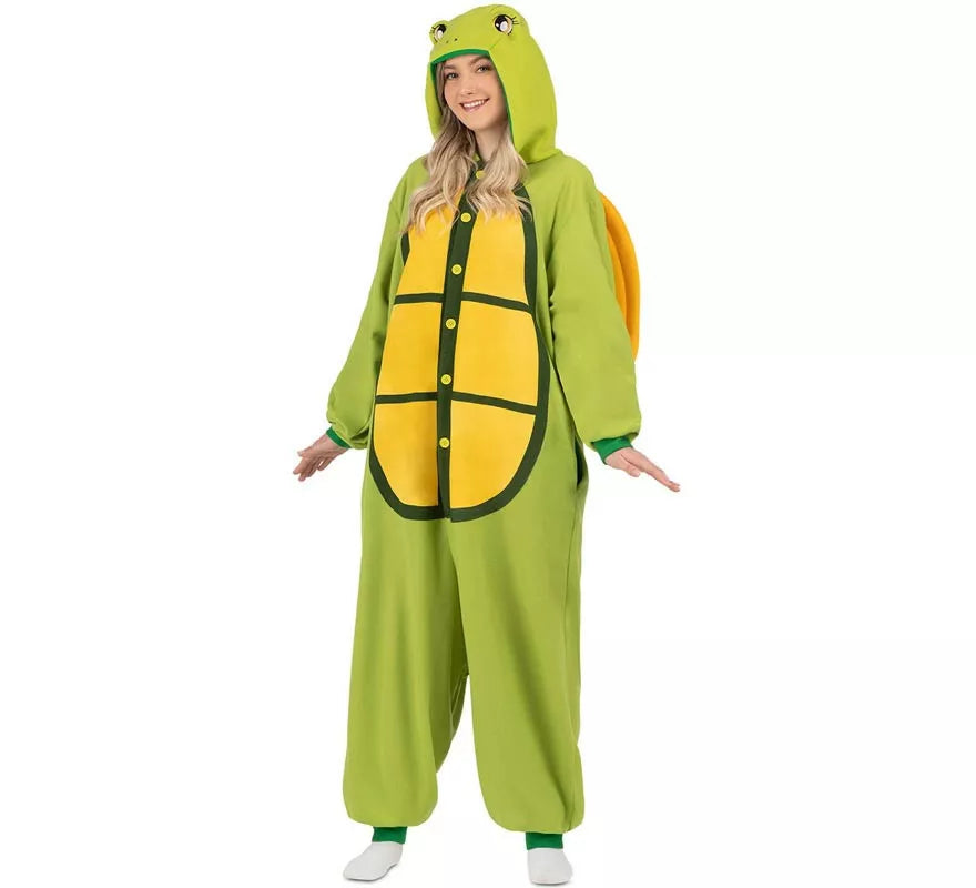 Translation missing: pt-PT.Disfraz o Pijama de Tortuga con capucha y cola para adulto