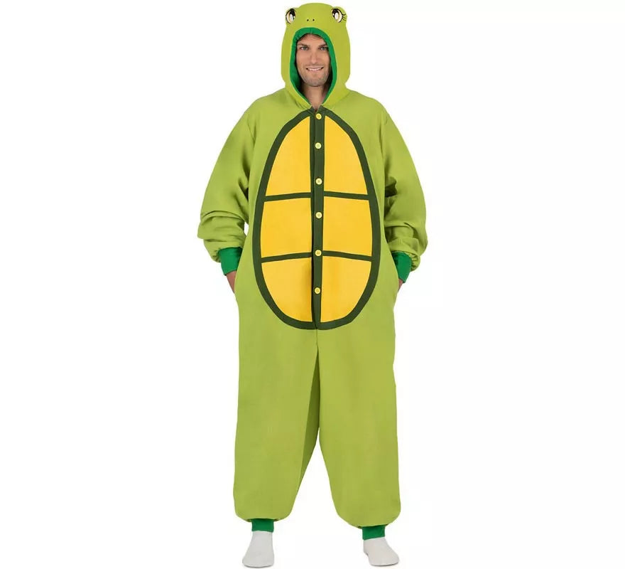 Translation missing: pt-PT.Disfraz o Pijama de Tortuga con capucha y cola para adulto