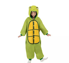 Fato de tartaruga ou pijama com capuz e cauda para criança