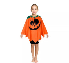 Poncho ou Fato de Abóbora Feliz Laranja Infantil 65 cm